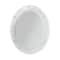 Head West Frosted Etched Tile Framed Oval Wall Vanity Mirror - 23" x 29"